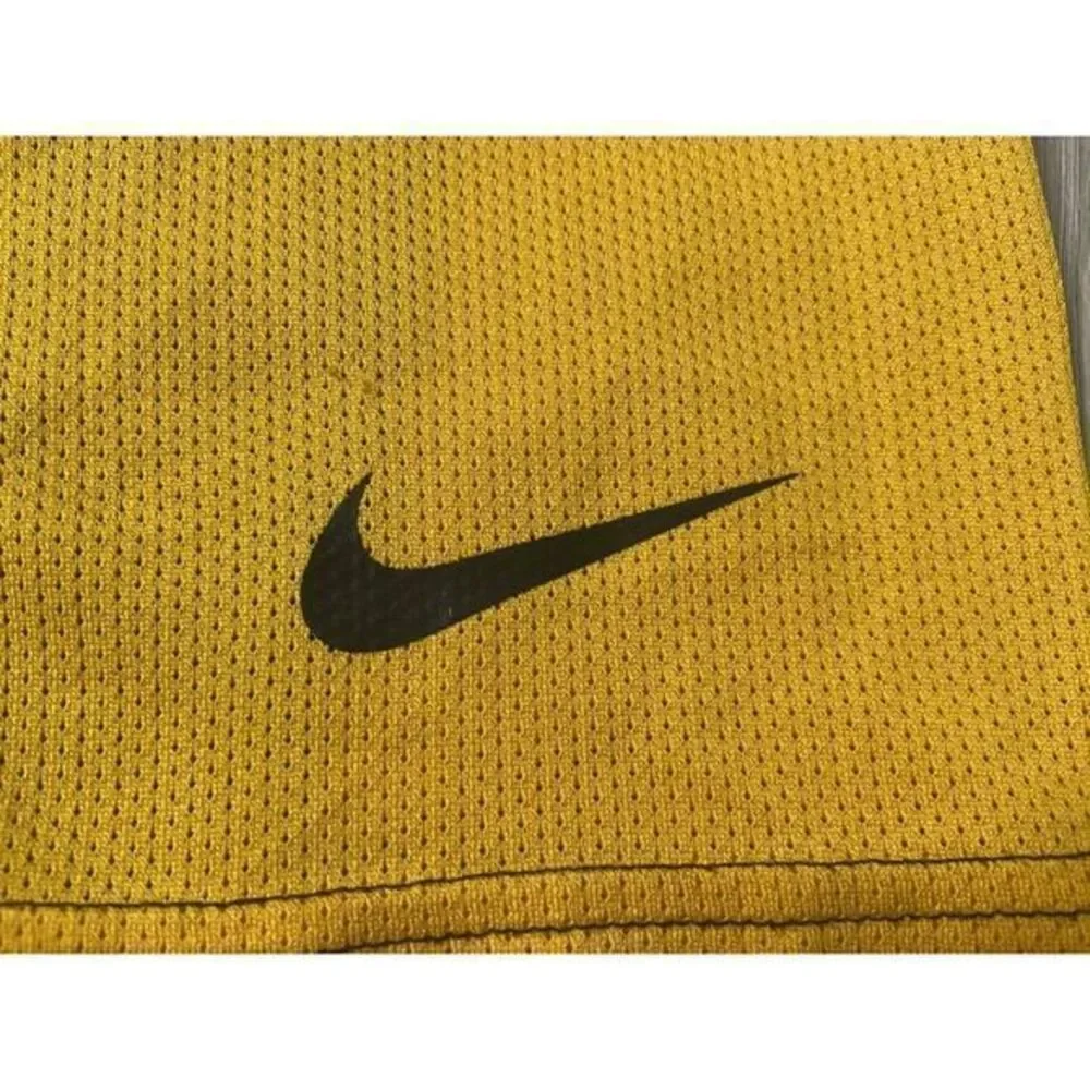 Nike Dri-Fit Athletic Football Shorts Mens S Black Yellow‎ Training Basketball